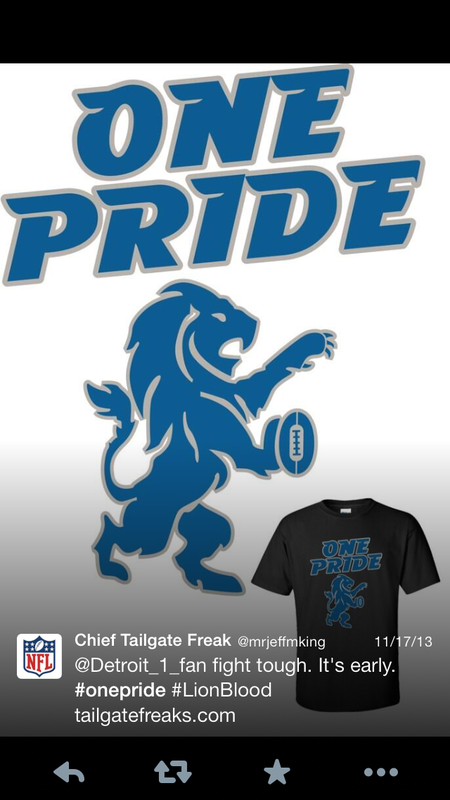 detroit lions one pride shirt